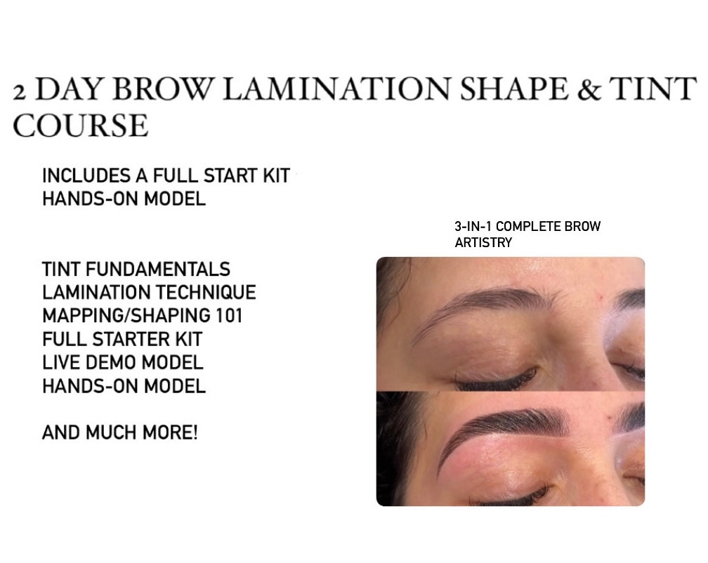 Lamination, Shape & Tint Course